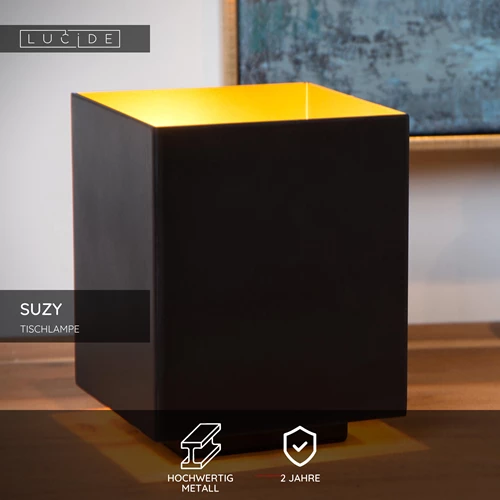 Lucide SUZY - Tischlampe - 1xE14 - Schwarz - USP